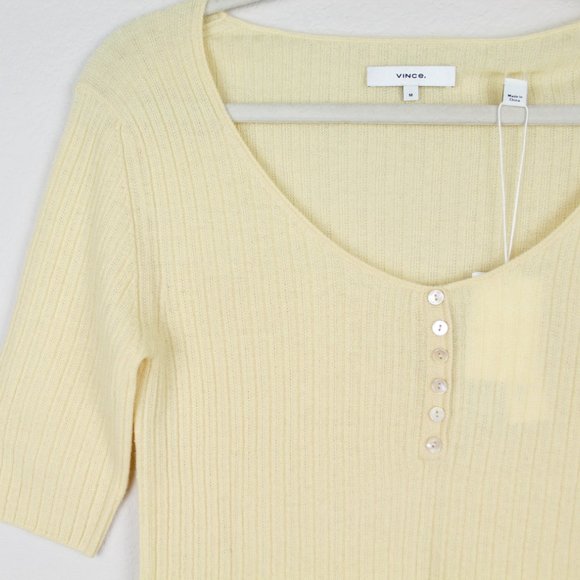 NWT Vince Cashmere Henley Top - Picture 7 of 11